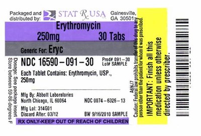 Label Image (Erythromycin 250mg 091)